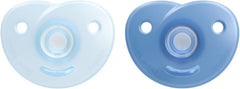 AVENT Philips Soothie Heart Soothie Soother Designed for the Natural Contours of the Child's Face, Made of Medical Silicone, Pack of 2, SCF099/21