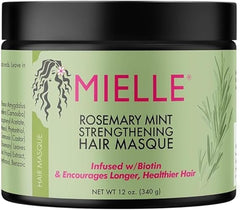 Miell Rosemary Mint Organic Infused with Biotin and Encourages Growth Hair Products for Stronger and Healthier Hair and Styling Bundle Set 4 PCS/shampoo/masque/conditioner/oil
