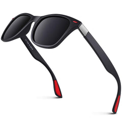 GQUEEN Classic Horn Rimmed Semi Rimless Polarized Sunglasses for Men Women GQO6