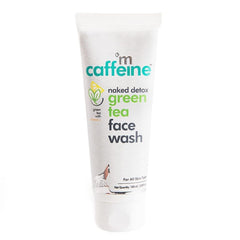 MCaffeine Naked Detox Green Tea Face Wash, Dirt Removal, Vitamin C, Hyaluronic Acid, All Skin, Paraben & Sls Free, 100 ml