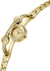 Guess Chloe Analog Watch for Women, 20.5 mm Case Width, Gold Tone/Champagne
