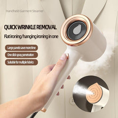 ALMEKAQUZ Mini Iron, Portable Mini Ironing Machine, Handheld Size Fabric Clothing Steamers, Fast Preheating Steam Dry Ironing, Support Dry and Wet Ironing for Home, Travel (White)