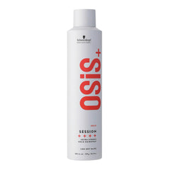 Schwarzkopf NEW OSiS+ Session Extra Strong Hold Hairspray | Long Lasting Hold, Windproof Hold | Easy To Brush Without Flaking | Heat Protection up to 250°C/450°F | For All Hair Types, 300mL