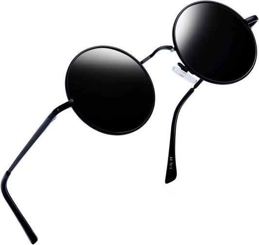 Joopin Round Polarized Sunglasses for Men Women, UV Protection Sun Glasses Small Circle Hippie Lennon Shades Sunglasses