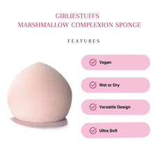 girlie stuffs Marshmallow Complexion Sponge – Pack of 4 – Ultra-Soft Makeup Sponges for Flawless Foundation Application, Blending, and Contouring – Versatile Beauty Blender Set