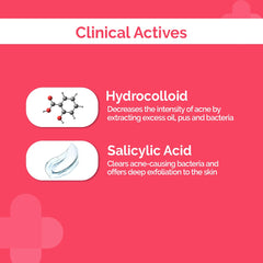 The Derma Co Micro-Tip Salicylic Acid Acne Pimple Patches with Hydrocolloid for Clean & Clear Skin - 24 Patches in 1 Pack