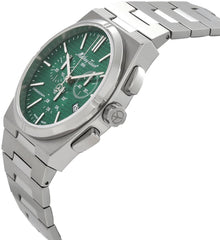 Mathey-Tissot Zoltan Chrono Chronograph Quartz Green Dial Men's Watch H117CHAV - Silver-tone