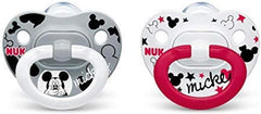 NUK Disney Mickey Mouse Orthodontic Pacifiers, 0-6 Months, 2-Pack