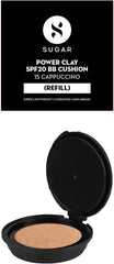 SUGAR Cosmetics Power Clay SPF20 BB Cushion (Refill) - 15 Cappuccino (Light, Cool Undertone)