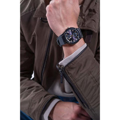 Guess Mens 26.8 mm Jet Black Dial Silicone Analog Watch - GW0491G1