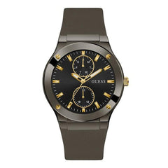 Guess Mens 26.8 mm Jet Black Dial Silicone Analog Watch - GW0491G1