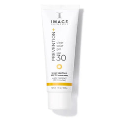 IMAGE Skincare PREVENTION+ Clear Solar Gel SPF 30 Sunscreen, Broad Spectrum, Transparent Weightless Finish and No White Cast, Perfect Travel Size, 1.5 oz