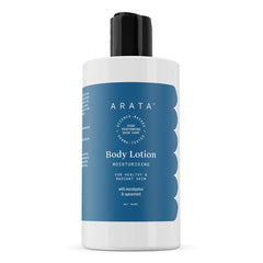 Arata Natural Moisturising Body Lotion (300 ml) | For Dry Skin | With Shea Butter, Cocoa Butter, Coconut Oil | For Women & Men | All Natural, Vegan & Cruelty Free | Intensive Nourishment | Rejuvenates & Soothes Dry Skin