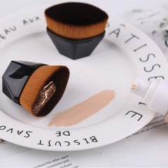 MRIMAYA Flawless Foundation Brush Flat Top Liquid Powder for liquid makeup Blending Liquid, Cream or Flawless Powder Cosmetics with Bonus Protective Case (Black)