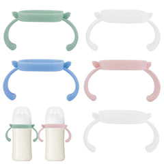 5 Packs Baby Feeding Nursing Bottle Holder, Baby Feeding Care Bottle Holder, Easy Grip Plastic Handle, Wide Neck Bottle Handle for Hegen Square Milk Bottle