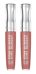 Rimmel Stay Glossy 6H Lip Gloss, Bare Minimum, 4ml (Pack of 2)
