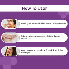 The Derma Co 1% Salicylic + Hyaluronic Night Repair Face Serum-Gel for Acne-Prone Skin - 50g