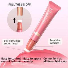 KANZA - Liquid Beauty Blush | Face Cheek Blusher Liquid Concealer Pen | Body Face Contouring Makeup Pen | Matte Finish Liquid Contour Stick with Soft Cushion Applicator | 15g (Color #3)