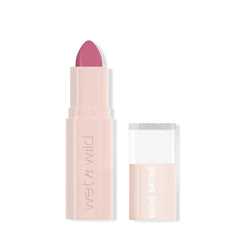Wet n Wild Rich Satin Lipstick, Long-wearing lipstick with a satin finish, non-drying formula and pigmentation with a velvety-smooth texture, one in a milli-melon