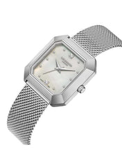 LEE COOPER Women's Watch, Analog Display and Mesh Strap - LC08027.320, Silver