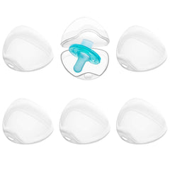 LODROC Pacifier Case Pacifier Holder Case Pacifier Clip Binky Holder Case Pacifier Box Pacifier Accessories 6 Pack Transparent