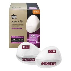 Tommee Tippee Made for Me Daily Disposable Breast Pads, Contoured, Soft, Super Absorbent and Leak-Free, Large, Pack of 100