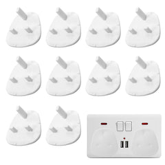 MOMENT 10 Pack Outlet Plug Covers, Baby Proofing Plug Covers, White Outlet Covers Safety Covers, Electrical Protectors for your Child and Babies at Home