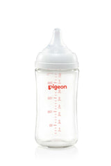 Pigeon Softouch Wide Neck Glass Nursing Bottle, Medium Nipple Size, BPA Free, 3 + Months, 240ml