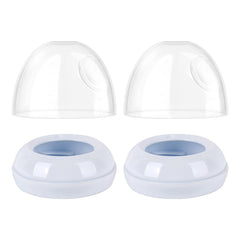 FixlyFido 2-Pack Baby Bottle Rings and Caps for Philips Avent Natural Bottles, Replacement Screw Ring Collars for Avent Natural PP and Glass Bottles, Ideal Replacement for Philips Bottle Lids & Rings
