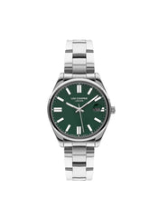 Lee Cooper Women's 2115-3 Movement Watch, Analog Display and Metal Strap - LC07566.370, Silver