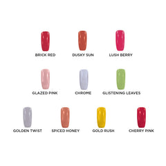 CP TRENDIES - Set of 10 Nail Polish - ORNAMENTAL COLLECTION (PACK # 4) - Glossy Finish, Long Lasting, Hi Shine & Quick drying Nail Paints for Women/Girls