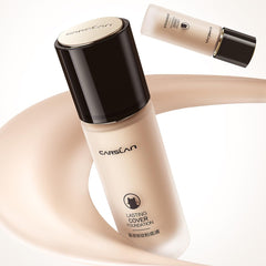 CARSLAN Lasting Cover Foundation, 24H Longlasting Full Coverage Matte Finish Face Makeup, Poreless, Lightweight, Waterproof, Oil Free Liquid Foundation, P01