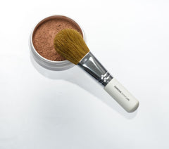 Serious Skincare BELLA ROSE PRO-MINERALS Loose Mineral Powder Makeup Foundation SPF 15 + Goat Hair Application Brush – Sheer to Full Coverage – Luminous Matte Finish – Men and Women - .50 oz (Dark)
