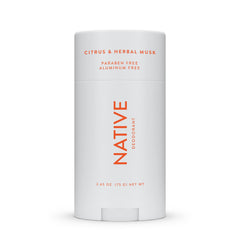 Native Deodorant - Natural Deodorant - Vegan, Gluten Free, Cruelty Free - Free of Aluminum, Parabens & Sulfates - Born in the USA - Citrus & Herbal Musk