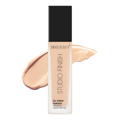 Swiss Beauty Studio Finish Full coverage Foundation, Face Makeup, Ivory Rose, 30ml