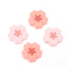 GeekShare 4PCS Silicone game console Thumb Grip Caps, Kawaii Cherry Blossom Joystick Cover Compatible with Switch/OLED/Switch Lite (Sakura)