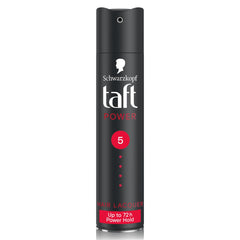 Taft Lacquer Black Hair Spray Strengthening and Holding Power with Humidity Resistance - 250 ml