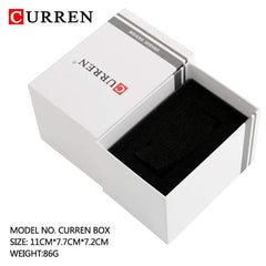 CURREN 9015 Women Quartz Watch Ladies Casual Chain Steel Band Wristwatches (white)