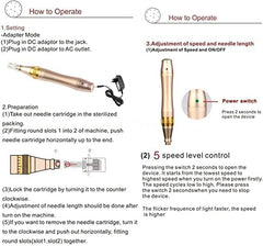 Nano Classic M5 Ultima Derma Pen, Wireless Electric Microneedle Derma Roller Pen for Wrinkle Stretch Marks Scar Hair Loss Treat +10 Pieces Cartridges Needles