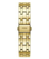 GUESS US Women's Gold-Tone and Green Analog Watch