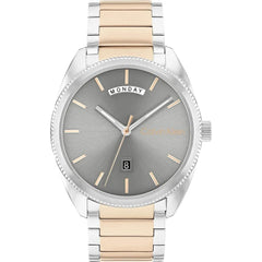 CALVIN KLEIN MEN'S COOL GREY DIAL TWO TONE STAINLESS STEEL BRACELET WATCH - 25200449