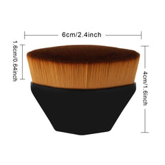 MRIMAYA Flawless Foundation Brush Flat Top Liquid Powder for liquid makeup Blending Liquid, Cream or Flawless Powder Cosmetics with Bonus Protective Case (Black)