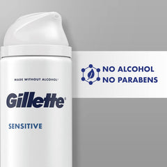 Gillette Sensitive Shave Gel, Deep Comfort | 0% Paraben | 195 grams, White