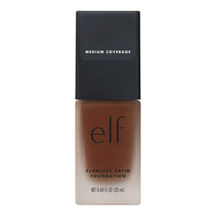 e.l.f. Flawless Satin Foundation, Lightweight & Medium Coverage, Semi-Matte Finish, Vegan & Cruelty-Free, Espresso, 0.68 Fl Oz (20mL)