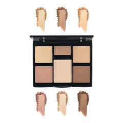 CONTOUR PALLETE POWDER 6-COLOR SOFT MATTE BRONZER OFFICE MAKEUP (02)