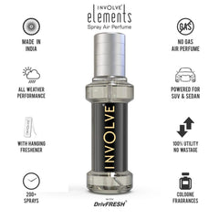Involve® Elements Aqua Spray Air Perfume - Cool Marine Scent Car Air Freshener IELE01 Car Accessories Interior car perfumes and fresheners
