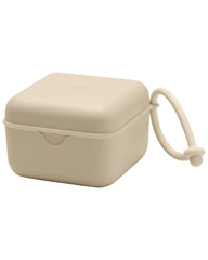 BIBS Pacifier Box with Strap. Soother Holder and Steriliser case. 100% BPA Free Food-Grade Material. Made in Denmark. Vanilla
