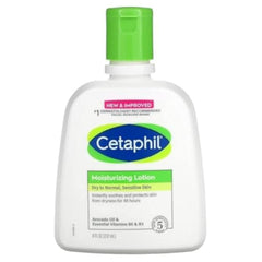 Cetaphil Moisturizing Lotion, Dry to Normal, Sensitive Skin, Avocado Oil & Essential Vitamins B5 & B3, 8 fl oz (237 ml),