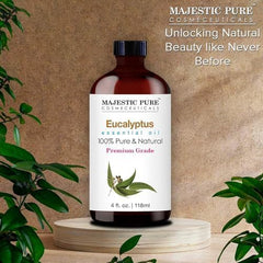 Majestic Pure Eucalyptus Essential Oil, Pure and Natural with Therapeutic Grade, Premium Quality.