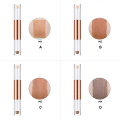 Women Facial Make Up Double-Headed Stick Portable Highlighter Shadow Bronzers Contouring Cosmetics for Professional, Type 2